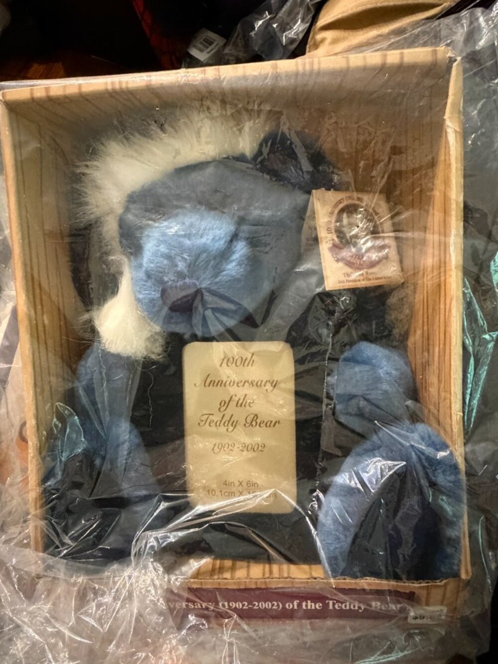 Vintage 2002 Teddy's Teddy Bear & Frame NIB